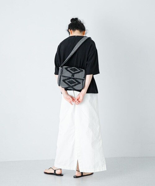 かぐれ（カグレ）の「『2サイズ展開』コットンストレートスカート（スカート・レディース・OFF/BLACK・0/1）」の8枚目の写真