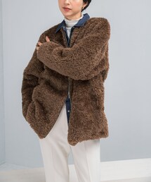 URBAN RESEARCH ROSSO WOMEN | 『WEB限定』ノーカラーファーボアZIPブルゾン(ノーカラージャケット)