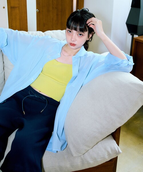 THE GOODLAND MARKET（ザグッドランドマーケット）の「『別注』MIDIUMISOLID×TGM　sheer voile shirts（シャツ/ブラウス・レディース・SAX/GRAY/OFF・one）」の16枚目の写真