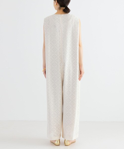 URBAN RESEARCH（アーバンリサーチ）の「Square Lace オールインワン（サロペット/オーバーオール・レディース・ブラック/オフ・S）」の4枚目の写真