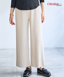 nissen | やわらかカットソープリーツパンツ【OtonaSMILE】(パンツ)
