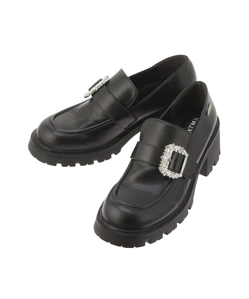 EATME（イートミー）の「ビジューバックルローファーシューズ（ローファー・レディース・ブラック/ベージュ・S/M/L）」の2枚目の写真