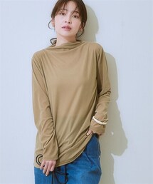 nissen | シアーベロアボトルネックトップス＜大きいサイズ有＞(Tシャツ/カットソー)