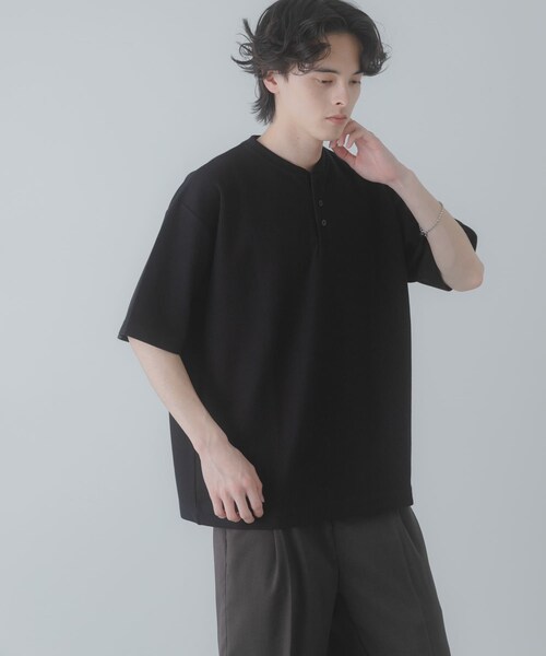 SENSE OF PLACE by URBAN RESEARCH（センスオブプレイスバイアーバンリサーチ）の「ヘンリーネックカノコプルオーバー（Tシャツ/カットソー・メンズ・IVORY/BLACK/GRAY・M/L）」の13枚目の写真