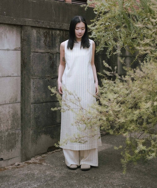 URBAN RESEARCH（アーバンリサーチ）の「new basic　インドコットンサッカーストライプワンピース（ワンピース・レディース・L.BEIGE/RED・FREE）」の10枚目の写真