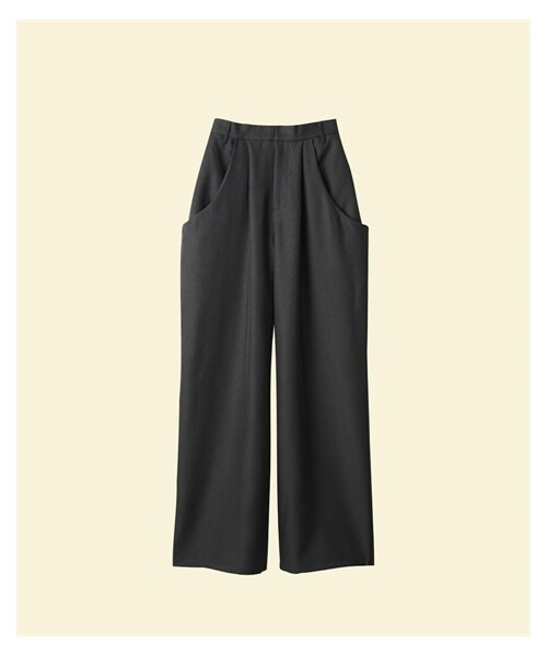 nissen（ニッセン）の「【Essenave】ドレープポケットワイドパンツ（パンツ・レディース・カーキベージュ/グレー・MTT/LTT/LLTT/3LTT）」の2枚目の写真