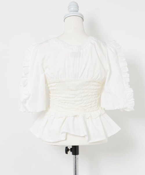 THE GOODLAND MARKET（ザグッドランドマーケット）の「old honey　68℃ bustier shirt（シャツ/ブラウス・レディース・L.blue/white・FREE）」の5枚目の写真