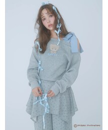 CALNAMUR | 【mikkoコラボ】ワンショルダーリボンプルオーバー(スウェット)