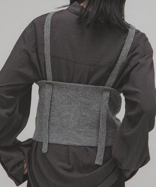 KBF（ケイビーエフ）の「2WAYニットビスチェ（その他トップス・レディース・RED/GRAY・One）」の6枚目の写真