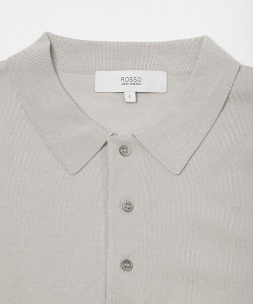 URBAN RESEARCH ROSSO（アーバンリサーチロッソ）の「『WEB限定』シルク混サマーニットポロシャツ（ポロシャツ・メンズ・GREIGE/BLUE GRAY/BROWN・M/L）」の13枚目の写真
