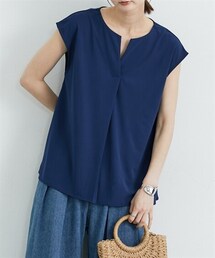 nissen | 【接触冷感・吸汗速乾・ＵＶカット】フロントタック入プルオーバー(Tシャツ/カットソー)