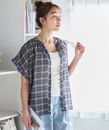 nissen | ＜大きいサイズ＞選べるプリントシアーブラウス(シャツ/ブラウス)