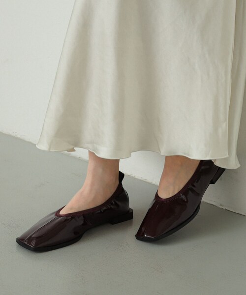 SENSE OF PLACE by URBAN RESEARCH（センスオブプレイスバイアーバンリサーチ）の「スクエアトゥフラットシューズ（バレエシューズ・レディース・GOLD/BLACK/BORDEAUX・S/M/L）」の22枚目の写真