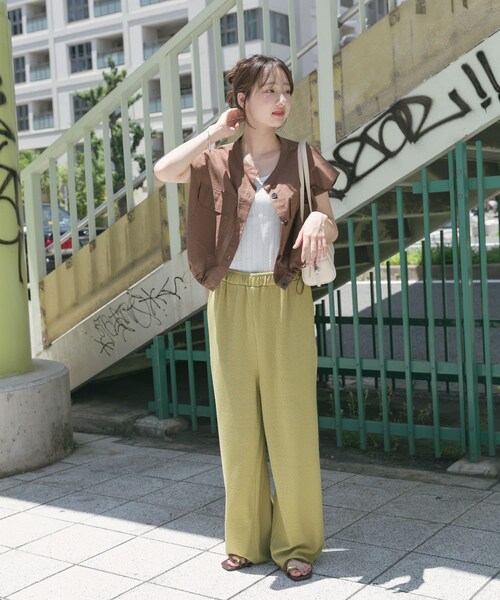 ITEMS URBANRESEARCH(アイテムズ アーバンリサーチ)の「リネンミックスドロストポケットシャツ(シャツ/ブラウス・レディース・BRN/NVY/NTL・FREE)」の10枚目の写真