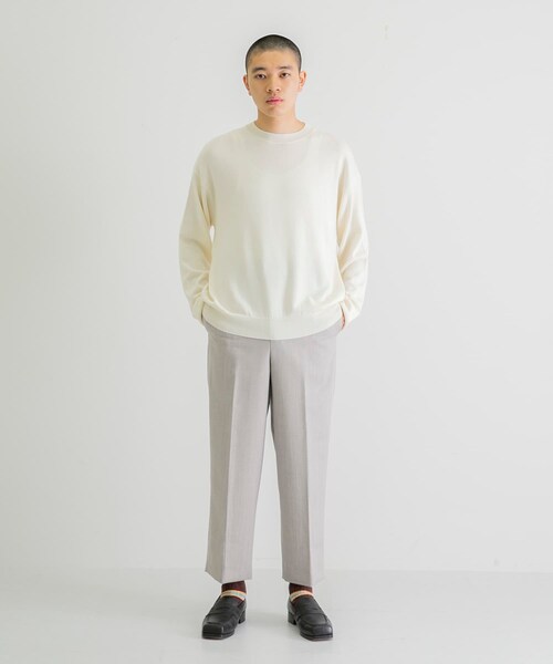 URBAN RESEARCH(アーバンリサーチ)の「coupronde イタリアンウールシルクカシミアニット(ニット/セーター・メンズ・BROWN/O RED/ECRU/BLACK・46/48)」の6枚目の写真
