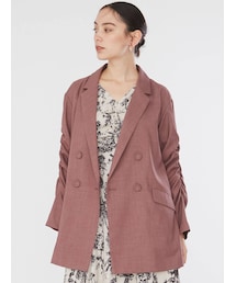 LAGUNAMOON | ギャザースリーブロングテーラードジャケット(テーラードジャケット)