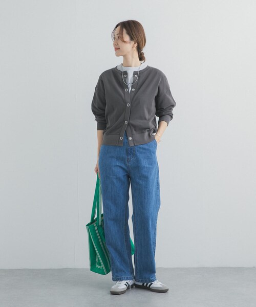 URBAN RESEARCH DOORS（アーバンリサーチドアーズ）の「ライトタックフライスカーディガン（カーディガン/ボレロ・レディース・NATURAL/L.BLUE/CHARCOAL・Free）」の10枚目の写真
