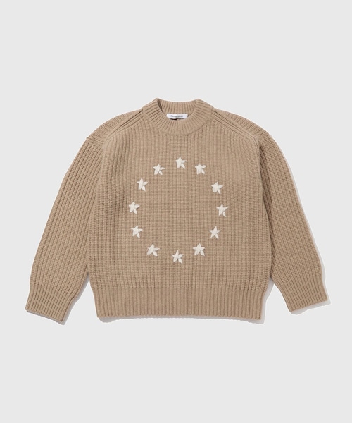 ADAM ET ROPE'(アダムエロペ)の「【Etudes Studio/エチュードストゥディオ】RIBBED ROUND NECK EUROPA(ニット/セーター・メンズ・ブラック/ベージュ・2/3)」の3枚目の写真