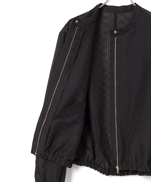 ROPE'（ロペ）の「シアージャガードライトブルゾン（ブルゾン・レディース・ブラック/ベージュ系・F）」の11枚目の写真