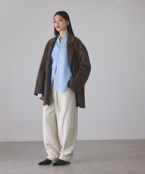 ADAM ET ROPE'(アダムエロペ)の「ウールミックスコクーンイージーパンツ(その他パンツ・レディース・グレー/キナリ系/サックス・36/38)」の14枚目の写真