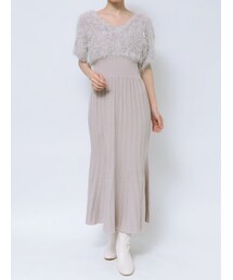 MERCURYDUO | 2WAYフェザードッキングニットワンピース(ワンピース)