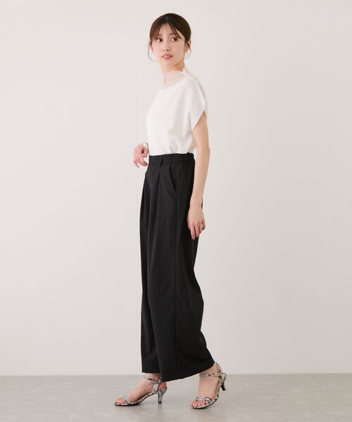 Jayro（ジャイロ）の「ストレッチテックチノワイドパンツ（その他パンツ・レディース・ブラック/ホワイト系/ベージュ・F）」の10枚目の写真