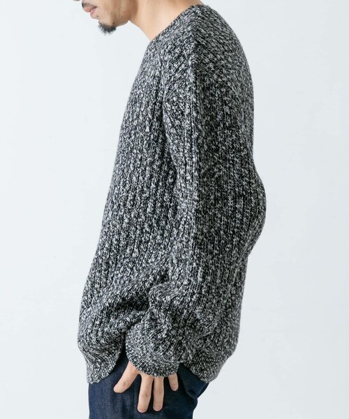 URBAN RESEARCH ROSSO（アーバンリサーチロッソ）の「『WEB限定』『XLサイズあり』スラブリブクルーネックニット（ニット/セーター・メンズ・NAVY/GRAY/BLACK/BROWN・S/M/L/XL）」の16枚目の写真