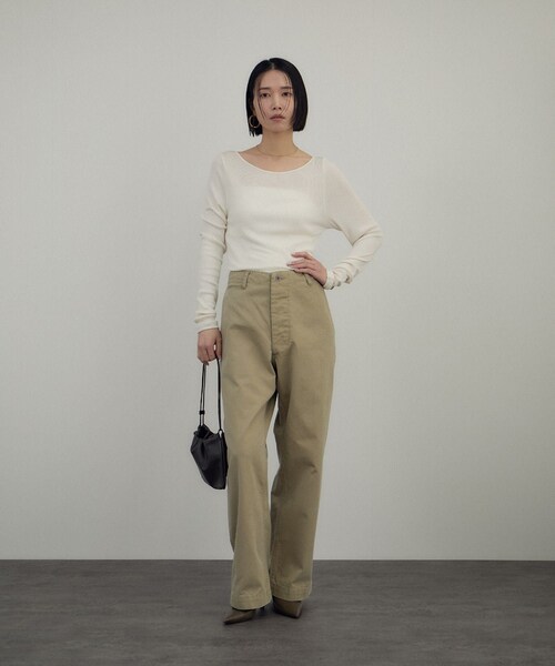ADAM ET ROPE'(アダムエロペ)の「【J'aDoRe・一部店舗限定】【COUTURE D'ADAM(クチュール ド アダム)】OLD CHINO(その他パンツ・レディース・ベージュ・29/30/31)」の18枚目の写真