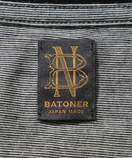 ADAM ET ROPE'（アダムエロペ）の「【BATONER/バトナー】SUMMER WOOL T-SHIRT（Tシャツ/カットソー・メンズ・ブラック/チャコール・2/3）」の10枚目の写真