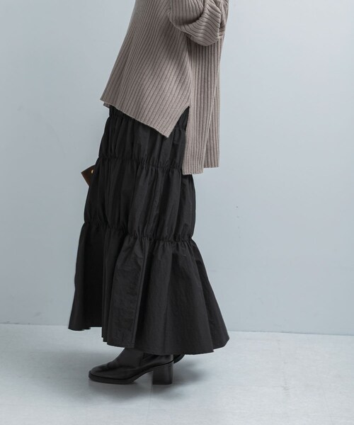 URBAN RESEARCH ROSSO（アーバンリサーチロッソ）の「ブライトシャーリングスカート（スカート・レディース・GRAY/BLACK・Free）」の6枚目の写真