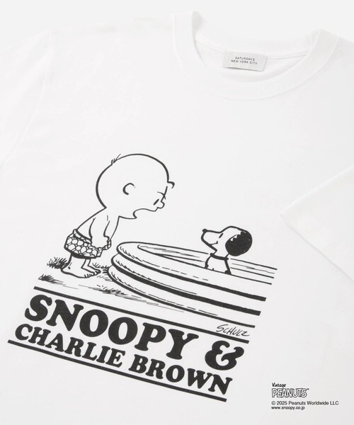 Saturdays NYC(サタデーズ ニューヨークシティ )の「SNYC x SNOOPY & CHARLIE T(Tシャツ/カットソー・レディース・ブラック/ホワイト・L/M/S/XL)」の13枚目の写真
