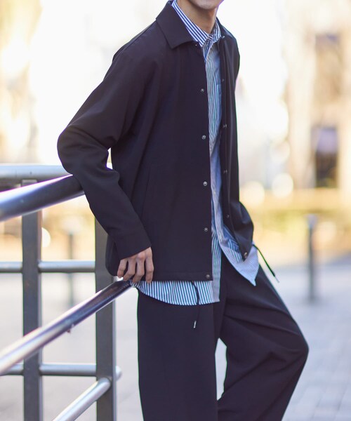 ITEMS URBANRESEARCH(アイテムズ アーバンリサーチ)の「『セットアップ対応』ウォッシャブル×クールタッチ TRコーチジャケット(ブルゾン・メンズ・CHK/BEG/GRY/BLK・M/L)」の8枚目の写真