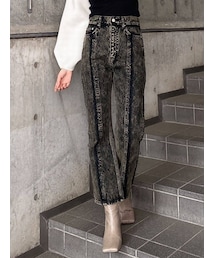 EMODA | スウィッチングカットオフハイウエストジーンズ(デニムパンツ)