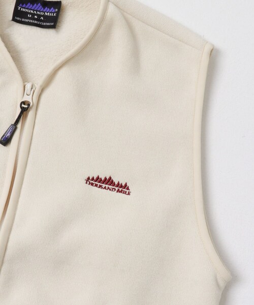 URBAN RESEARCH（アーバンリサーチ）の「『別注』THOUSAND MILE×URBAN RESEARCH　KNIT FREECE ZIP VEST（ベスト・レディース・OFF WHITE/BORDEAUX/BLACK・FREE）」の22枚目の写真