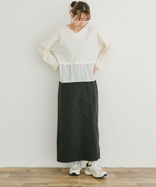 ITEMS URBANRESEARCH（アイテムズ アーバンリサーチ）の「カットミラノドッキングプルオーバー（Tシャツ/カットソー・レディース・BORDER/OFF/BLK・FREE）」の8枚目の写真
