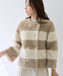 nissen | プードルボア配色ジャケット【OtonaSMILE】(ジャケット/アウター)