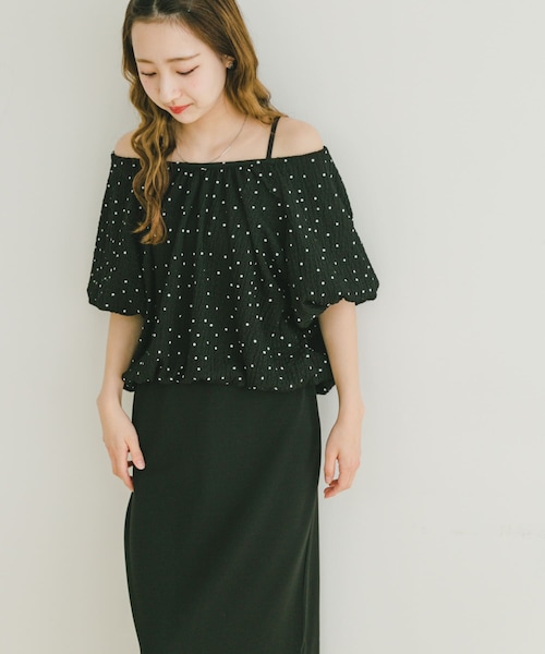 ITEMS URBANRESEARCH（アイテムズ アーバンリサーチ）の「バルーントップス×スカートセット（セットアップ・レディース・BLK/OFF・FREE）」の16枚目の写真