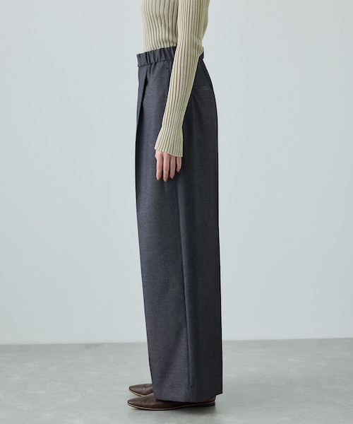 ROPE'（ロペ）の「トリアセツイル ワンタックイージーワイドパンツ(デニムライク)/イージーケア・セットアップ対応（スラックス・レディース・ブラック/ネイビー系・36/38/40）」の18枚目の写真