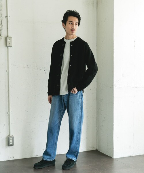 URBAN RESEARCH DOORS(アーバンリサーチドアーズ)の「ハミルトンウールガーターカーディガン(カーディガン/ボレロ・メンズ・GRAY/DARK RED/BLACK・M/L/XL)」の12枚目の写真