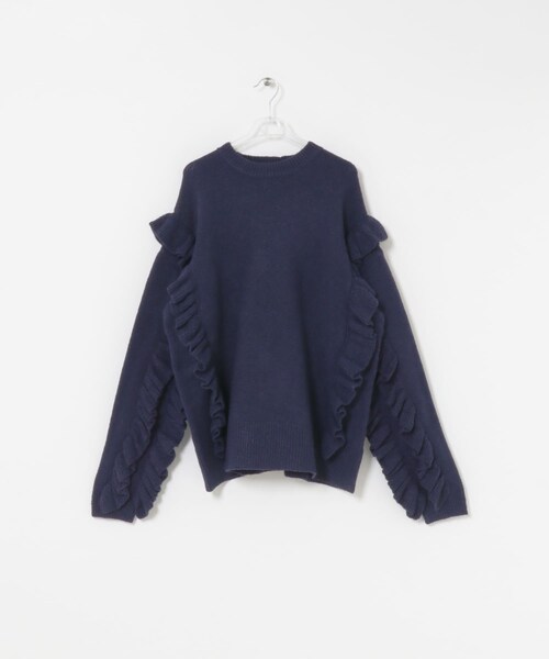 LAATO（ラート）の「frill frill knit（ニット/セーター・レディース・チョコレート/ミッドナイト/ハニー・FREE）」の5枚目の写真