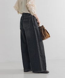 デニムイージーワイドパンツ