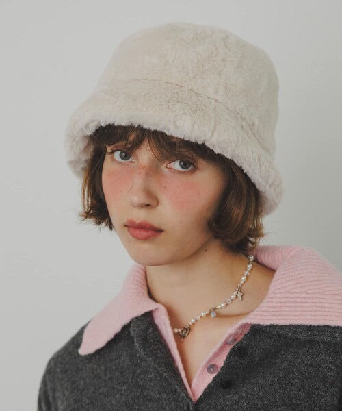 SMELLY（スメリー）の「ファーバケットハット（ハット・レディース・IVO/BLK/BRN・-）」の5枚目の写真