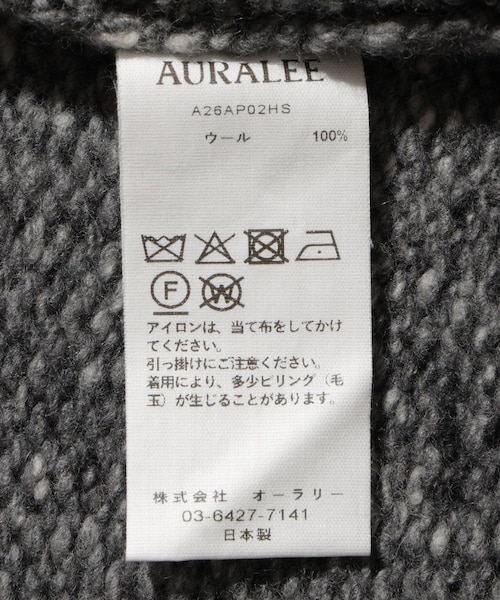ADAM ET ROPE'(アダムエロペ)の「【AURALEE/オーラリー】LOW-GAUGE HOMESPUN TWEED KNIT P/O(ニット/セーター・メンズ・ライトグレー/ダークブラウン・3/4)」の17枚目の写真