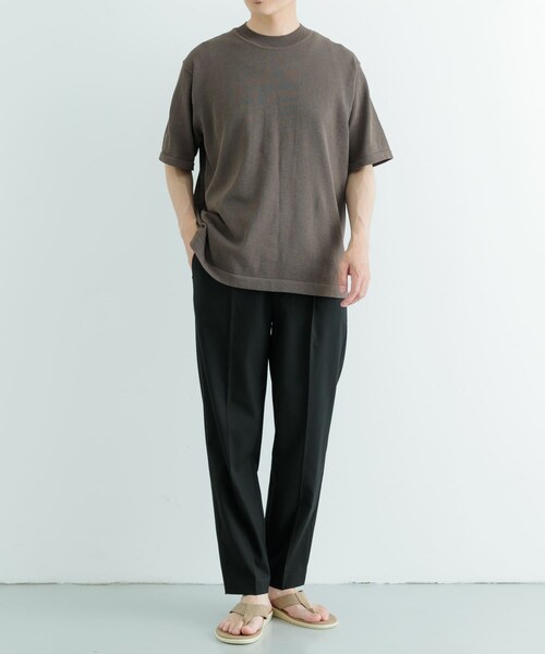 ITEMS URBANRESEARCH（アイテムズ アーバンリサーチ）の「『セットアップ対応』ウォッシャブル×クールタッチTRテーパードパンツ（その他パンツ・メンズ・BLK/BEG/GRY/CHK・S/M/L）」の12枚目の写真