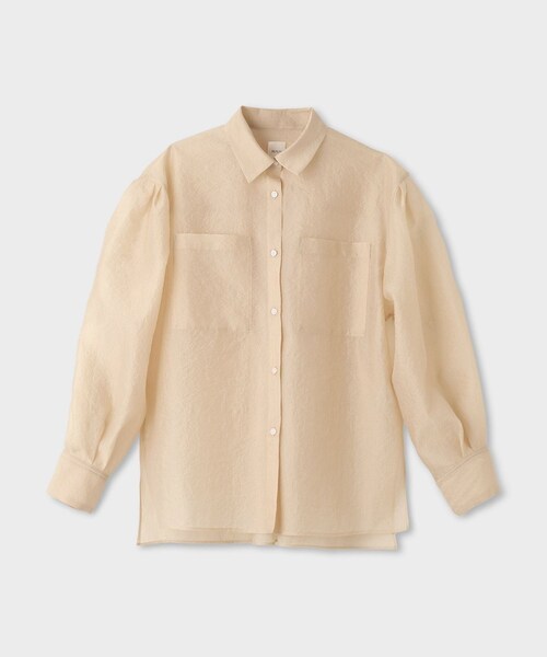 ROPE'(ロペ)の「【一部店舗限定】【REALM(レルム)】SHEER SHIRT|シアービッグシャツ(シャツ/ブラウス・レディース・ブラック/ホワイト/ベージュ・38)」の13枚目の写真