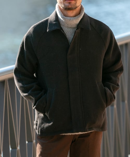 URBAN RESEARCH ROSSO(アーバンリサーチロッソ)の「『XLサイズあり』light meltonブルゾン(ブルゾン・メンズ・BLACK/NAVY/CHARCOAL/BROWN・M/L/XL)」の1枚目の写真