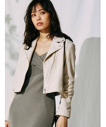 MERCURYDUO | フェイクスエードライダースジャケット(テーラードジャケット)