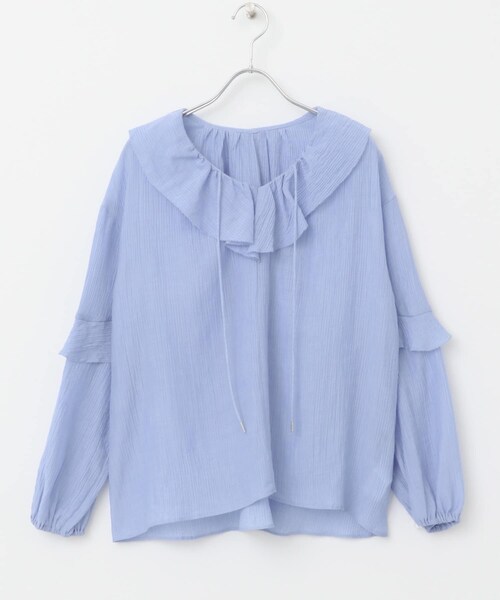 URBAN RESEARCH ROSSO（アーバンリサーチロッソ）の「『WEB/一部店舗限定カラー』楊柳フリルブラウス（シャツ/ブラウス・レディース・SAX/WHITE/YELLOW/PINK・FREE）」の22枚目の写真