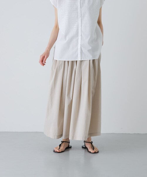 かぐれ（カグレ）の「コットンタックスカート（スカート・レディース・SANDBEIGE/ROYAL BLUE・Free）」の4枚目の写真