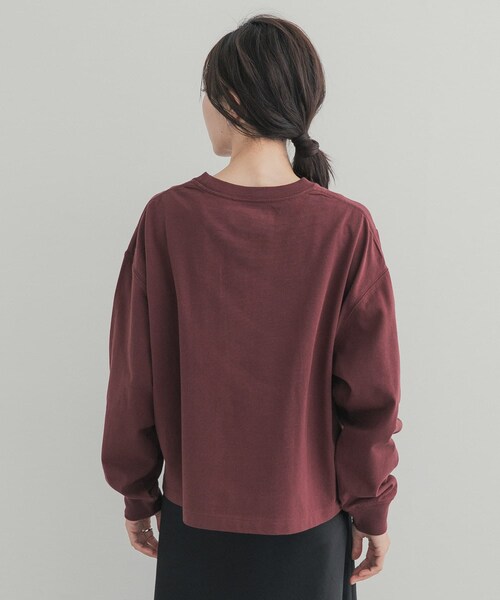 URBAN RESEARCH DOORS（アーバンリサーチドアーズ）の「GrowOrganic 刺しゅうロングスリーブTシャツ（Tシャツ/カットソー・レディース・OFF/CHARCOAL/BURGUNDY・Free）」の20枚目の写真
